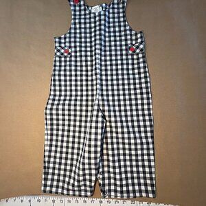 Vintage Kids Black Red Gingham Longall size 2 - Patsy Aiken Chez Ami Chez Belle